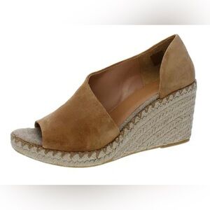 Vince Sonora Brown/Tan Suede Wedge Sandals 7.5